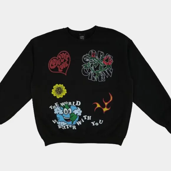 NEW Goat Crew Black Thank You for Being You Graphic Sweatshirt Size S - Picture 10 of 10